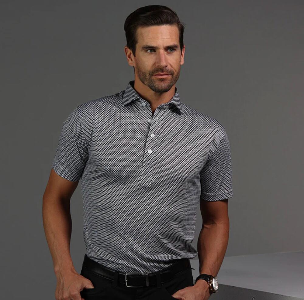 Collars & Co Dress Collar Polo Mens Medium Relaxed Vantage Black